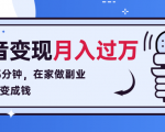 每天15分钟，在家做副业把声音变成钱，声音修炼变现资源月入过万！-阳知网创资源库
