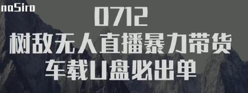 树敌习研社抖音无人直播暴力带货车载U盘必出单,单号单日产出300纯利润-阳知网创资源库