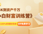 《小白财富训练营》月入3K到资产千万，这是套100%的理财系统（11节课）-阳知网创资源库