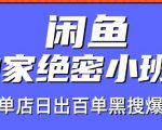 火焱社闲鱼独家绝密小班课-闲鱼单店日出百单黑搜爆破法-阳知网创资源库