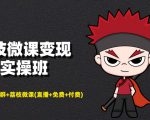 荔枝微课变现实操班:微信号+社群+荔枝微课打造自动化成交闭环系统-阳知网创资源库