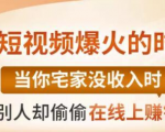 【0基础吸金视频变现课】每天5分钟,在家轻松做视频,开启月入过万的副业-阳知网创资源库