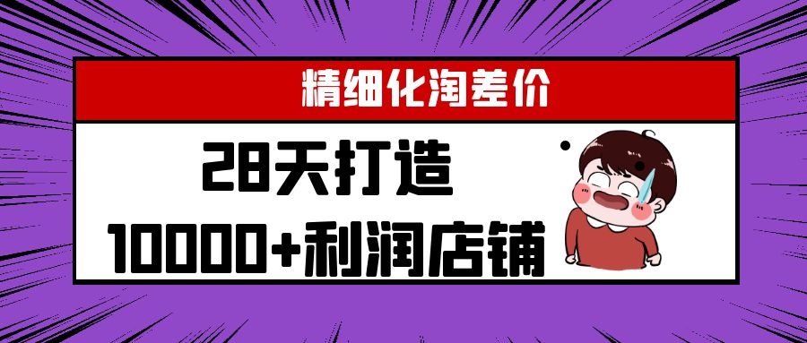 Yl精细化淘差价28天打造10000+利润店铺,精细化选品项目(附软件)-阳知网创资源库