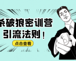 杀破狼密训营:B站霸屏引流的原理及方式+搭建赚钱的内容法则-阳知网创资源库