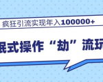 团队内部课程,流氓式操作“劫”流玩法,疯狂引流实现年入100000+-阳知网创资源库