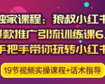 狼叔小红书爆款推广引流训练课6.0,手把手带你玩转小红书-阳知网创资源库
