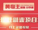 黄岛主实操性小红书副业项目,教你快速起号并出号,万粉单价1000左右-阳知网创资源库