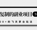 揭秘人人可复制的副业项目,能够实现日入10000+的撸飞天茅台玩法-阳知网创资源库