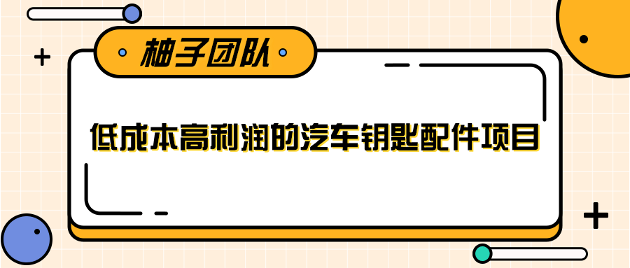 线下暴利赚钱生意,低成本高利润的汽车钥匙配件项目-阳知网创资源库