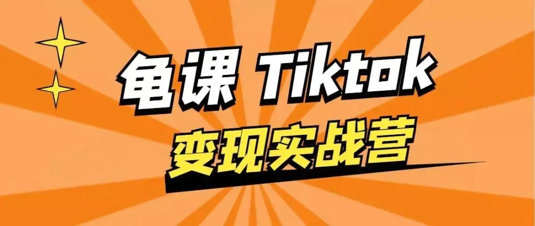 龟课·TikTok变现实战训练营线上第1期，多种变现模式，轻松赚美刀-阳知网创资源库