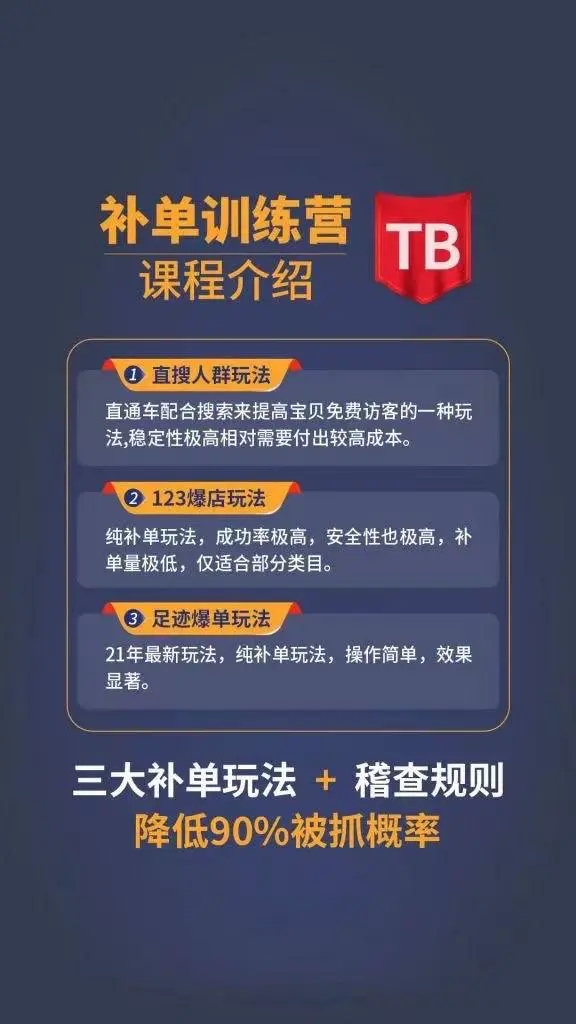 数据蛇淘宝2021最新三大补单玩法+稽查规则,降低90%被抓概率-阳知网创资源库