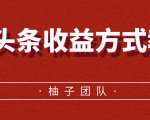 微头条收益方式教学,单条收益可达1000+-阳知网创资源库