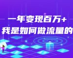 不会引流?强子:一年变现百万+,我是如何做流量的?-阳知网创资源库