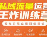 私域流量运营王炸训练营:全网引流+裂变涨粉+私域运营+高效成交-阳知网创资源库