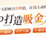 IP打造吸金术：0基础0资源，也能扩大影响力100倍，让钱主动找你！-阳知网创资源库