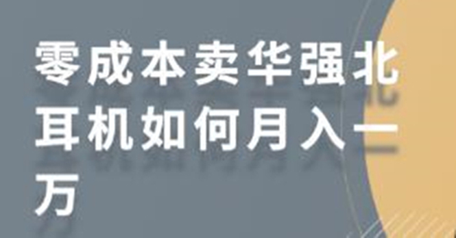 零成本卖华强北耳机如何月入10000+,教你在小红书上卖华强北耳机-阳知网创资源库