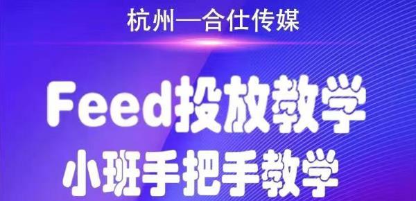 合仕传媒Feed投放教学,手把手教学,开车烧钱必须自己会-阳知网创资源库
