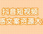 短视频情感文案资源大合集,上万条各类情感文案,让你不再为文案而烦恼-阳知网创资源库