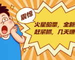 火星船票，全新风口赶紧抓，几天赚一万+摆地摊卖尾货月入一万（5个项目）-阳知网创资源库