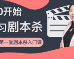 红娘子·从0开始学习剧本杀，你的第一堂剧本杀入门课 简单易懂 市场需求大-阳知网创资源库