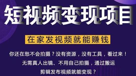 在家也能操作的短视频赚钱项目,无需真人,不用拍摄,纯搬运月入2到5万-阳知网创资源库