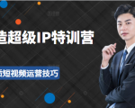 超级IP特训营:表演表达、高效输出优质短视频运营技巧,价值999元-阳知网创资源库