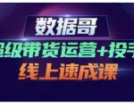 数据哥·超级带货运营+投手线上速成课,快速提升运营和熟悉学会投手技巧-阳知网创资源库