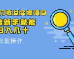 得物冷门收益实操项目,0基础新手就能单号日入几十,可批量操作-阳知网创资源库