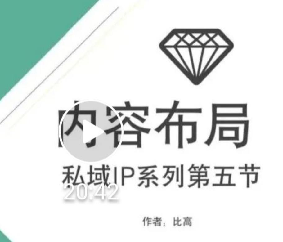 比高私域IP流量变现视频课,6个月10W粉,2235付费会员【完结】-阳知网创资源库