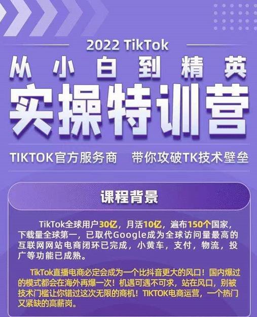 Seven漆·2022Tiktok从小白到精英实操特训营,带你掌握Tiktok账号运营-阳知网创资源库