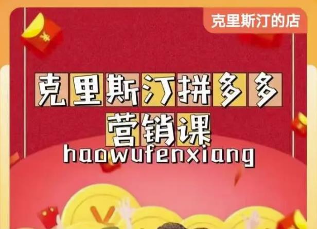 克里斯汀拼多多运营课,适合小白初涉平台,低成本入门-阳知网创资源库