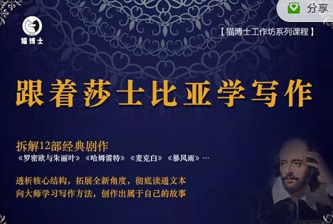 猫博士跟着莎士比亚学写作,彻底读通文本向大师学习写作方法-阳知网创资源库