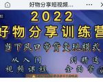 萌飞好物·2022抖音好物分享训练营,当下风口带货变现模式,从入门到精通-阳知网创资源库
