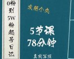 0粉到5万粉起号日记,大志参谋起号经历及变现逻辑-阳知网创资源库