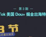 TikTok美国Dou+掘金出海特训营,美国dou+成功投放95%-阳知网创资源库