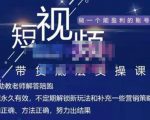 吴Sir·短视频带货底层实操课,教你如何选爆品、了解获短视频流量密码,正确起号-阳知网创资源库