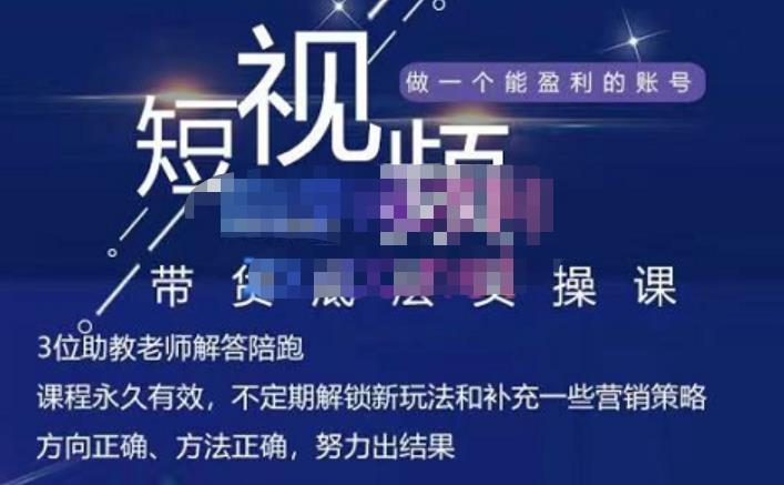 吴Sir·短视频带货底层实操课,教你如何选爆品、了解获短视频流量密码,正确起号-阳知网创资源库