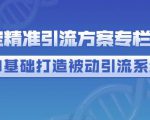 制定精准引流方案专栏6.0，0基础打造被动引流系统-阳知网创资源库