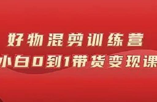 万三好物混剪训练营:小白0到1带货变现课-阳知网创资源库