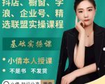 抖店、橱窗、学浪、企业号、精选联盟实操课程，适合新手快速入门-阳知网创资源库