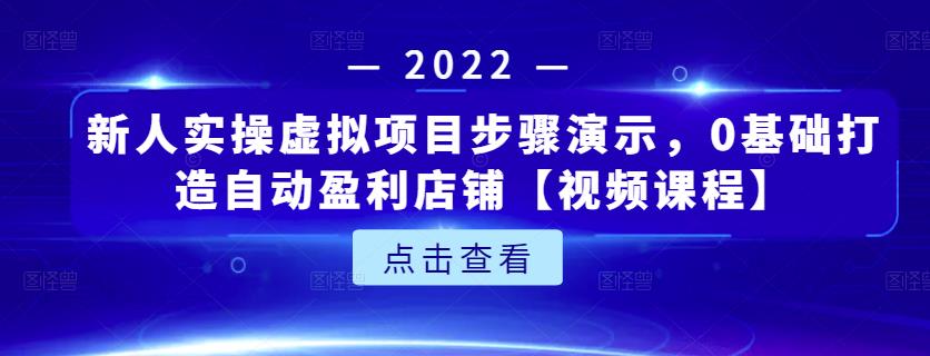新人实操虚拟项目步骤演示,0基础打造自动盈利店铺【视频课程】-阳知网创资源库