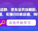 贝千电商店群:京东全类目解析,京东店群专业运营,实操200家店铺,纯实战经验-阳知网创资源库