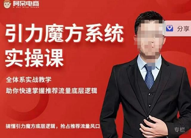 阿呆-引力魔方系统实操课,全体系实战教学,助你快速掌握推荐流量底层逻辑-阳知网创资源库