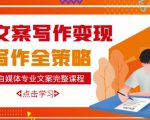 自媒体专业文案写作变现,月入10W+写作策略,教你从零开始学写作-阳知网创资源库