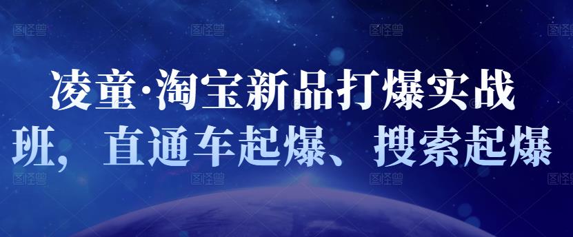 凌童·淘宝新品打爆实战班,直通车起爆、搜索起爆-阳知网创资源库
