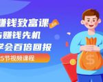 【全网最火】小白赚钱致富课:抢占赚钱先机快速学会百倍回报(25节视频)-阳知网创资源库