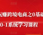 朱哥·玩赚跨境电商之0基础课程，0-1系统学习课程-阳知网创资源库