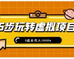 新手小白只需5步，即可玩转虚拟项目，0成本月入10000+【视频课程】-阳知网创资源库