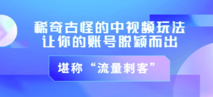 不讲李·稀奇古怪的冷门中视频冷门玩法,让你的账号脱颖而出,成为流量刺客!(图文+视频)-阳知网创资源库