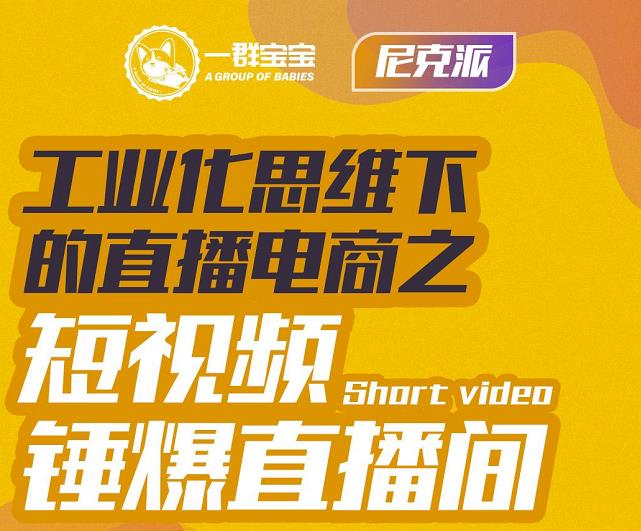尼克派·工业化思维下的直播电商之短视频锤爆直播间,听话照做执行爆单-阳知网创资源库